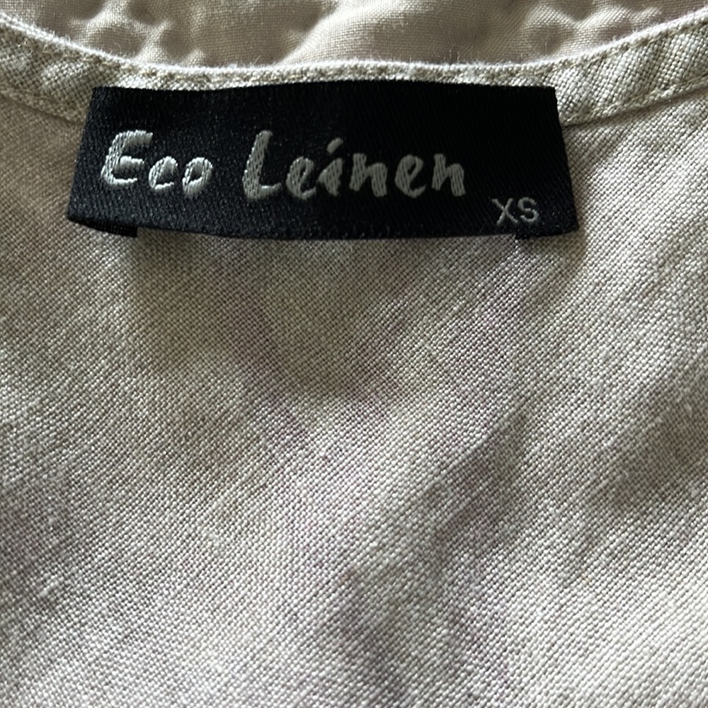 Eco Leinen A line maxi dress size XS - Picture 11 of 12